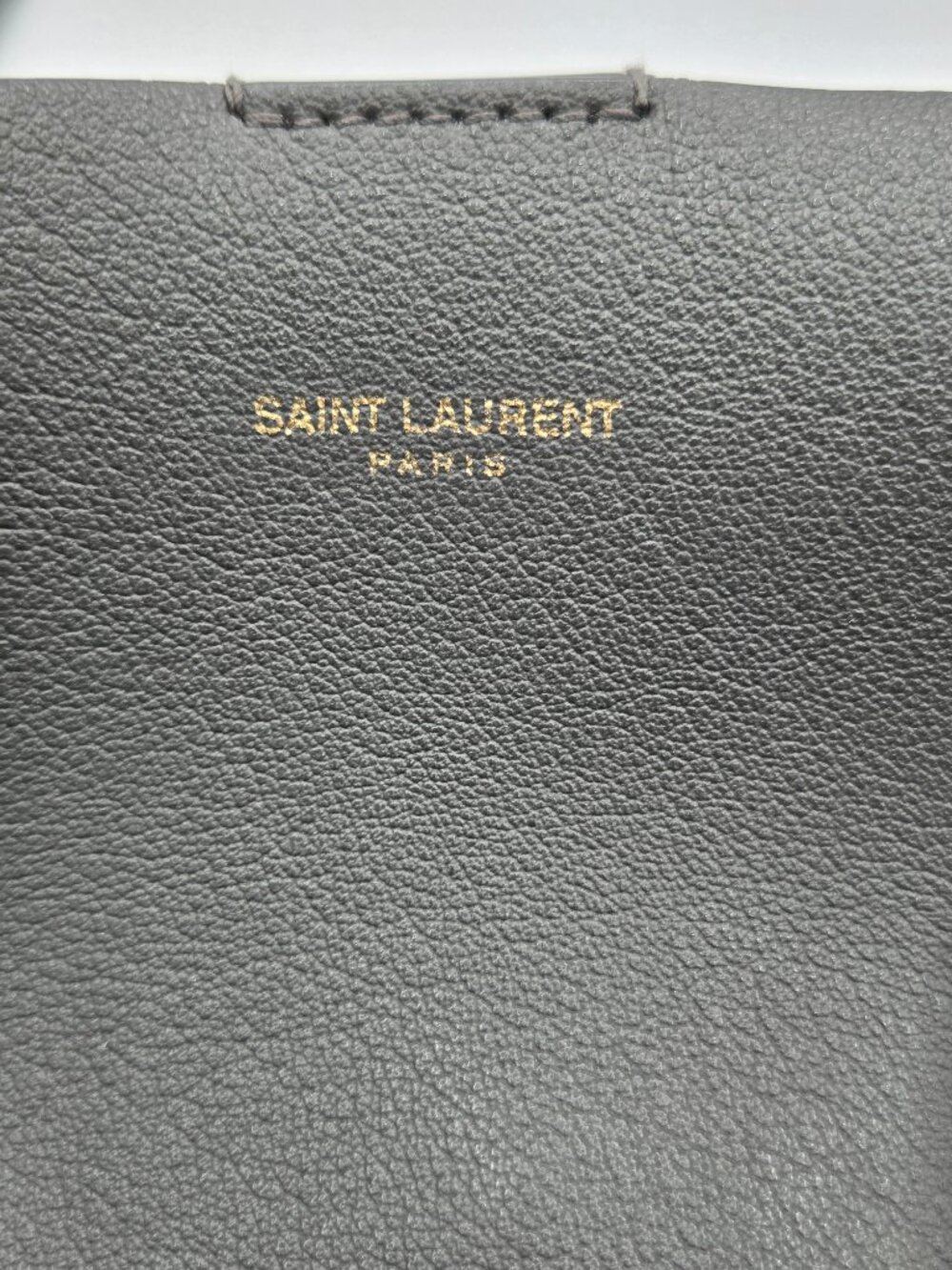 Saint Laurent East West Shopping Tote – Dark Gray Leather | Large Size - Picture 13 of 15
